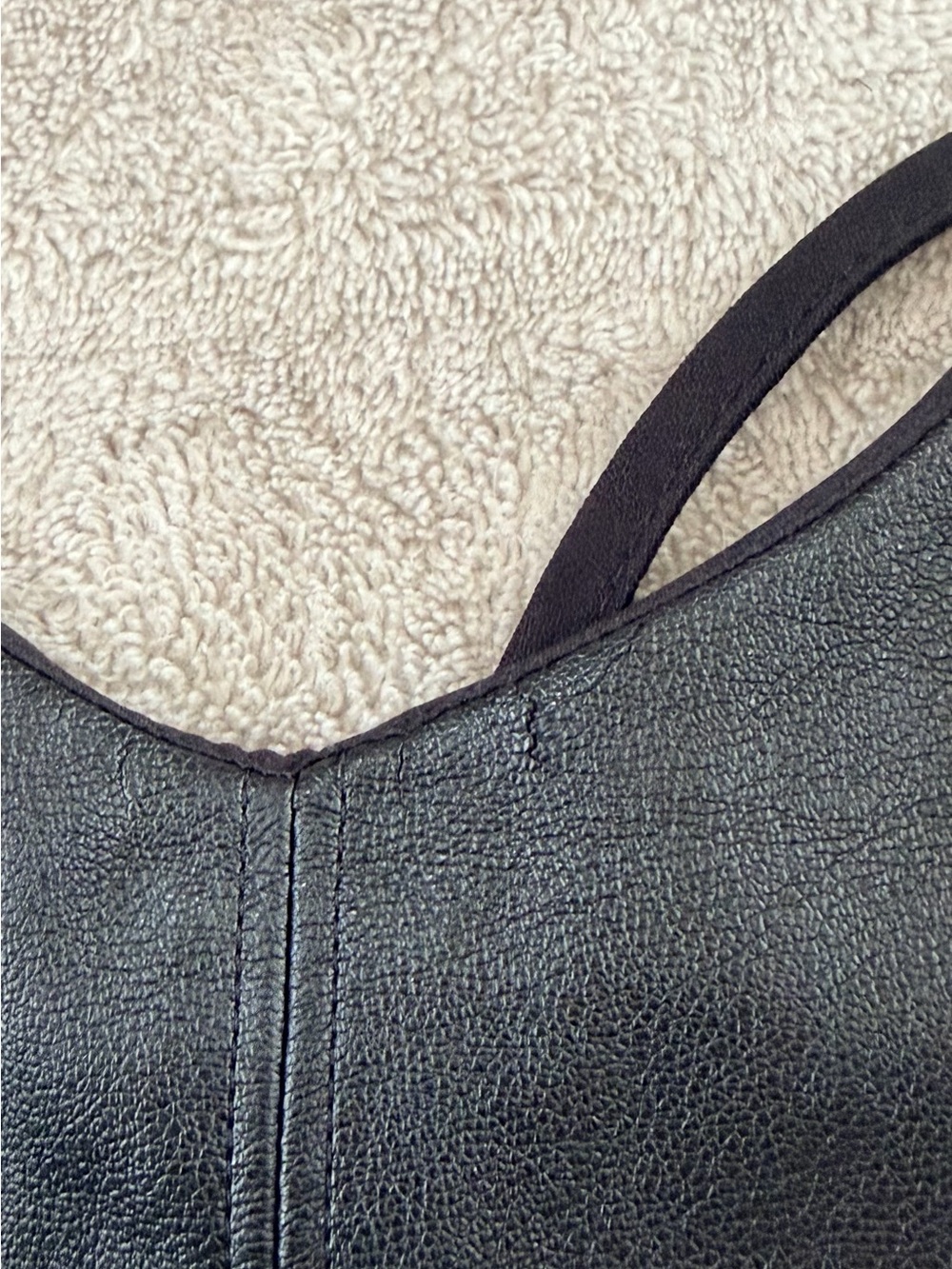 Banana Republic Black Leather Cami Tank Top Size 4 Fairy Grunge Ren Fest Minimal - Picture 6 of 13